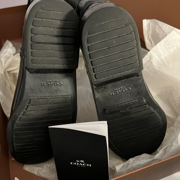 Coach Tristee Black-Smoke/Black rain boots sized 10 - Picture 5 of 6